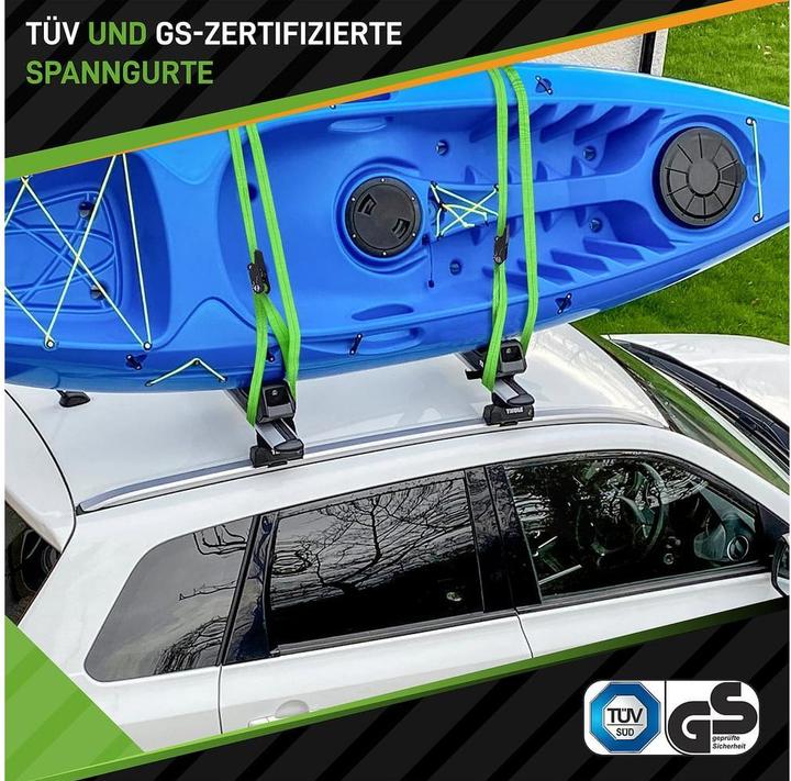 Produktbild Hardtwerk Spanngurte mit Ratschen 4 Stück, 6 Meter, Grün