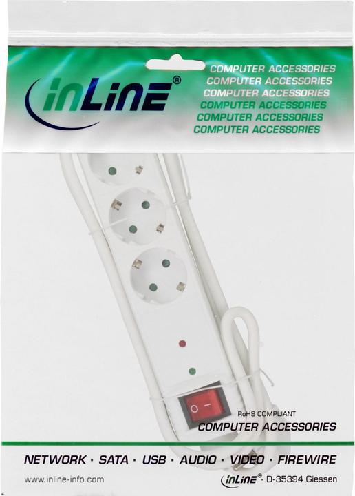 Produktbild InLine Steckdosenleiste (3 x, CEE 7/3, 1.50 m)