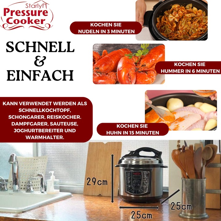 Actual product image Starlyf Pressure Cooker (CH plug)