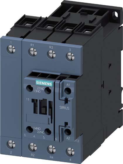 Produktbild Siemens Schütz, AC-3, 50A/22kW/400V, 2S+2Ö, AC 48V, 50/60Hz, 4-polig, Schraubanschlus... 3RT25361AH20