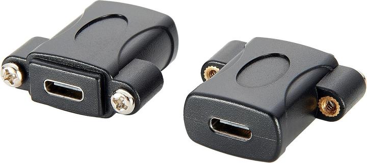 Actual product image Exsys Panel mount adapter USB-C f-f (USB-C)