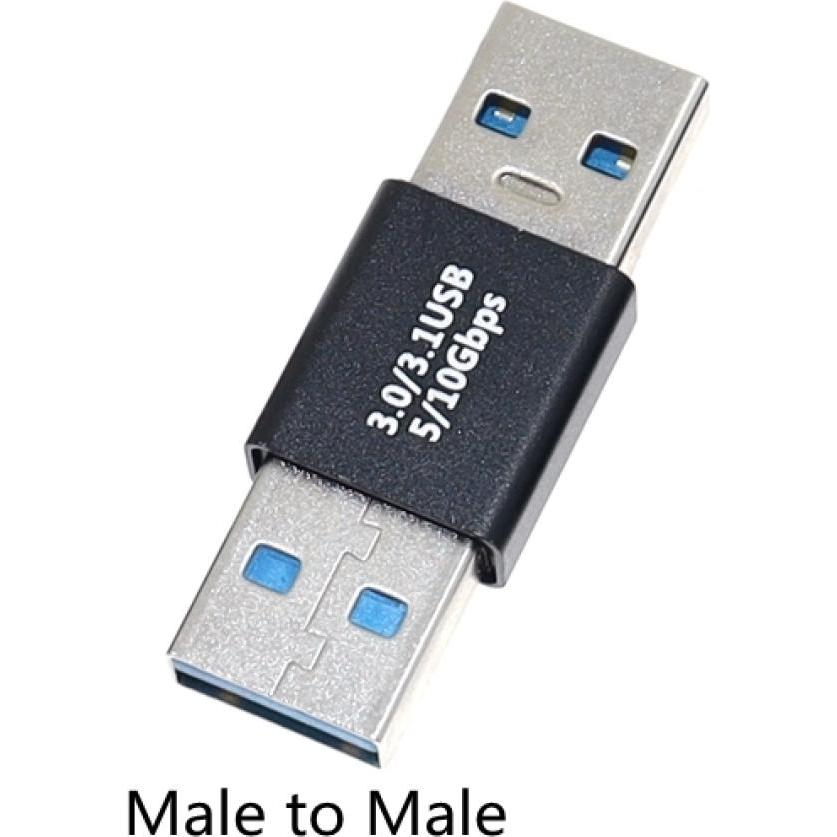Thumbnail - PowerGuard USB-A auf USB-A Kupplung Gender Changer (male/male) 10 Gbit/s Daten & Charge (USB 3.1), USB Kabel