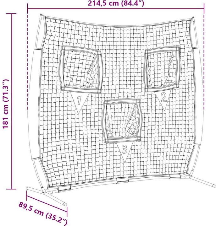 Actual product image vidaXL Baseball practice net