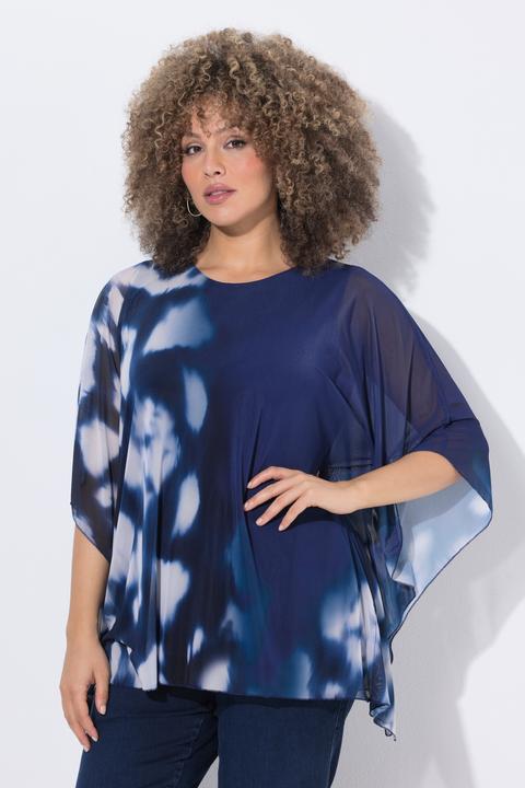 Produktbild Ulla Popken Mesh-Bluse, doppellagig, Oversized, Rundhals, Halbarm (42, 44)