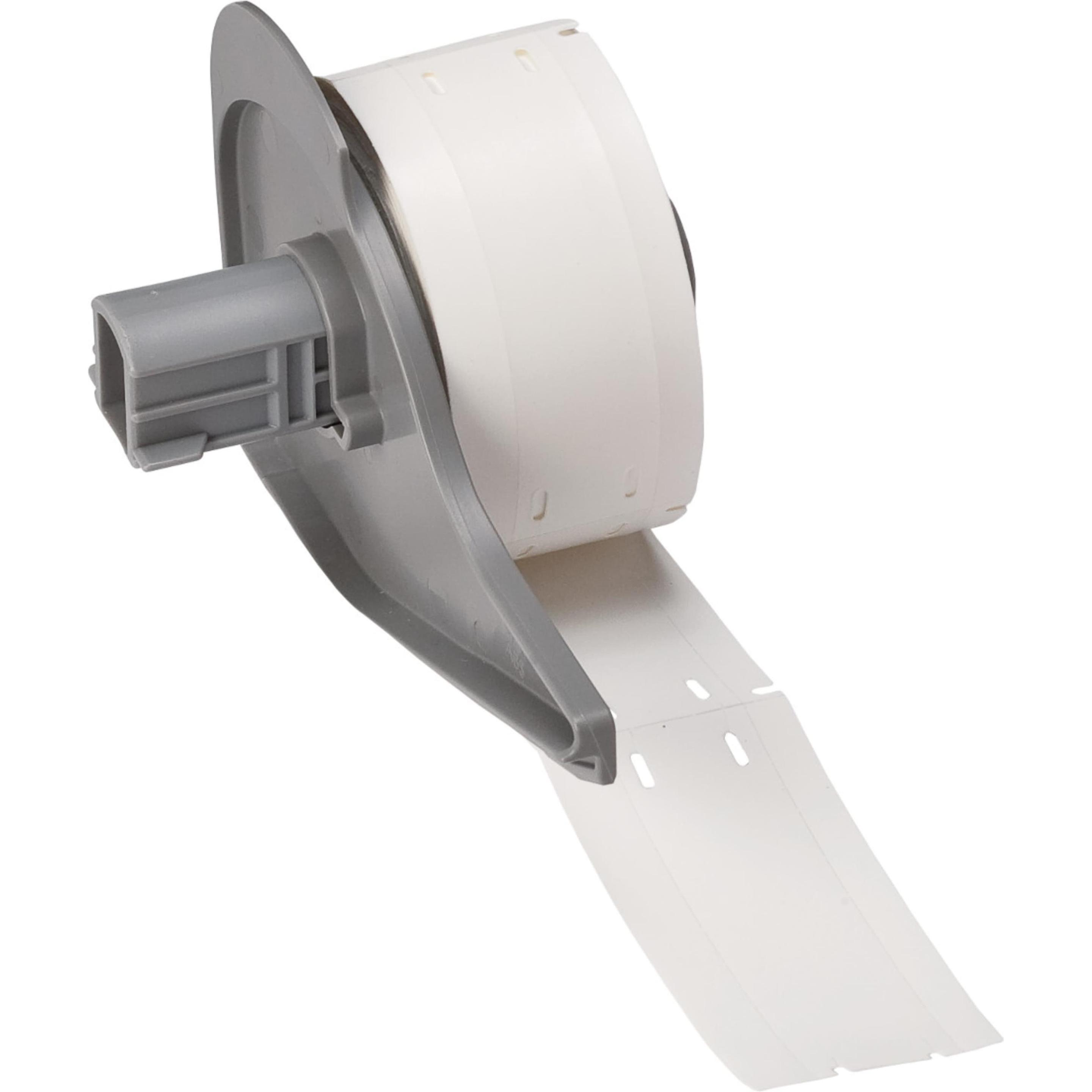 Brady, Rotolo di etichette, M7-12-109, BradyTags - Cartellino, polietilene, bianco, opaco, 19,05 x 76,20 mm, 4 fori, non (1.91 cm)