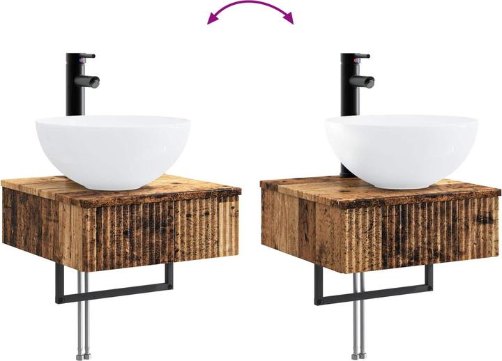 Actual product image vidaXL Wandmontiertes Waschbecken (405 mm, 410 mm)