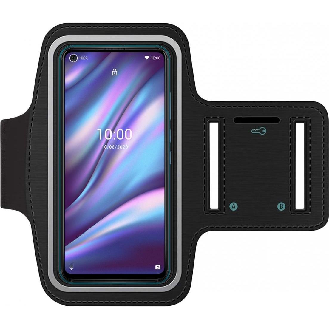 SmartFitness Wiko View 5 Plus Handy Sport Armband, Smartphone Sportarmband, Schwarz