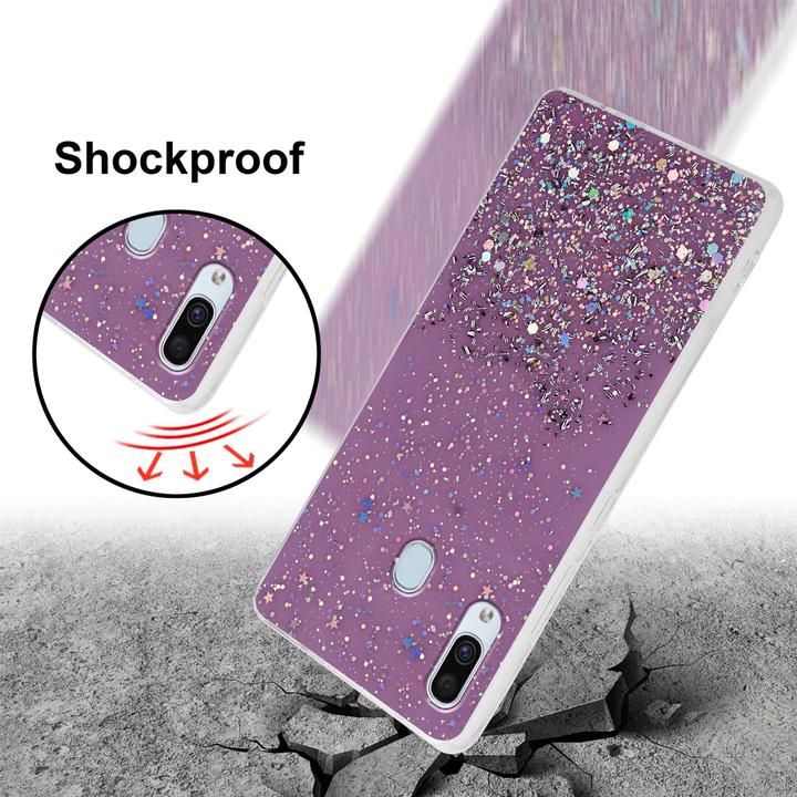 Actual product image Cadorabo TPU cover sparkling glitter (Samsung Galaxy A40)