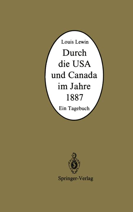 Produktbild Durch die USA und Canada im Jahre 1887 (Deutsch, Louis Lewin, 2011)