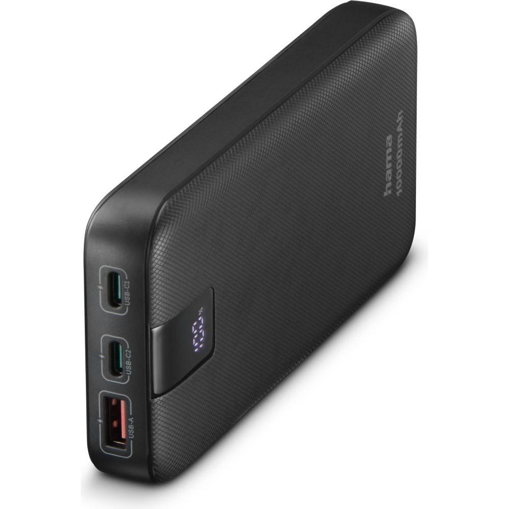 Hama PD 10 (10000 mAh), Powerbank, Grau