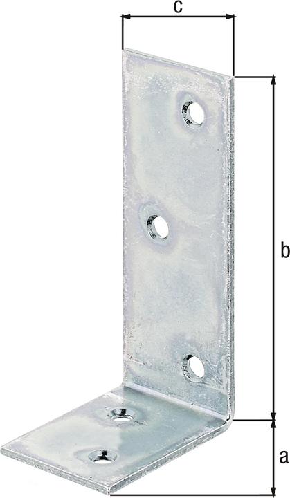 Actual product image GAH Beam angle L80x40 mmmm width 30 mm uneven-legged steel raw galvanised yellow galvanised (Beam angle, 20 pcs.)