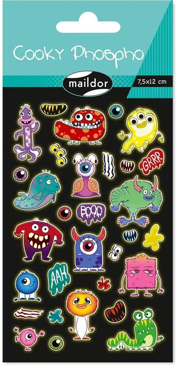 Actual product image My Mandarine Phospho Monster motif stickers