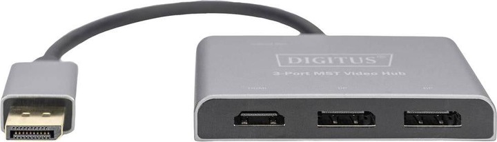 Produktbild Digitus 3-Port MST Video Hub (DP -> 2x DP, 1x HDMI) (USB-C, 3 Ports)