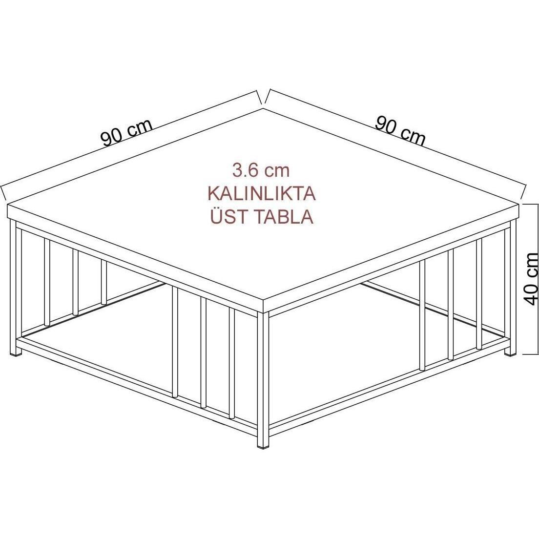 Thumbnail - Skye Decor, Couchtisch + Beistelltisch, Ellie (90 x 90 x 40 cm)