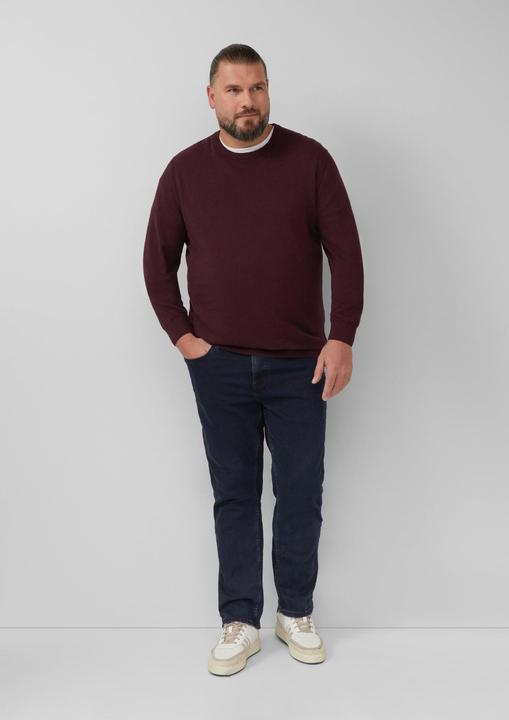 Actual product image s.Oliver Strickpullover Baumwollpullover mit Logo-Stickerei (5XL)