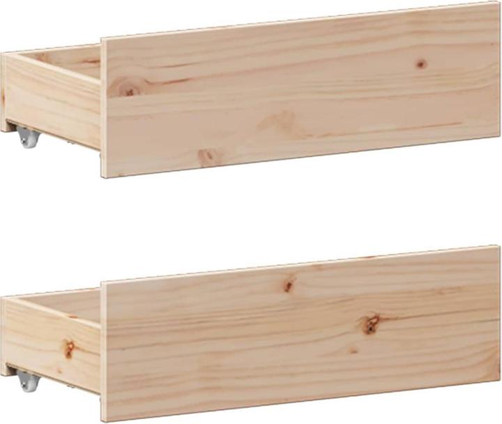 Actual product image vidaXL Solid wood bed Wooden bed Double bed Bed frame White 150x200cm Pine (150 x 200 cm)