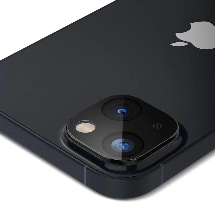 Actual product image Spigen Optik.Tr Camera iPhone 14/14 Plus Lens 2szt./2pcs czarny/black AGL05274 (2 Piece, Apple iPhone 14, Apple iPhone 14 Plus)