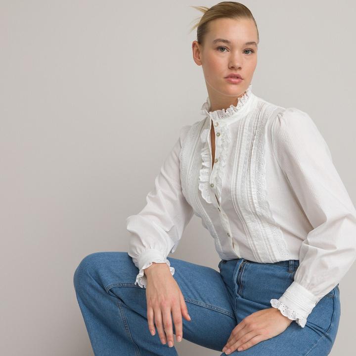 Actual product image La Redoute Collections Victorian Style Blouse Signature (44)