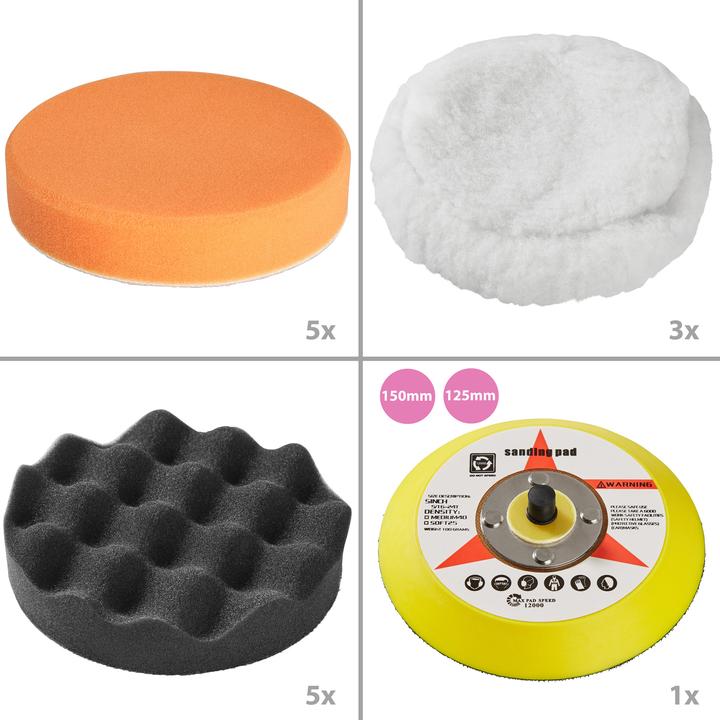 Actual product image tectake Eccentric polishing machine set (Eccentric polisher)