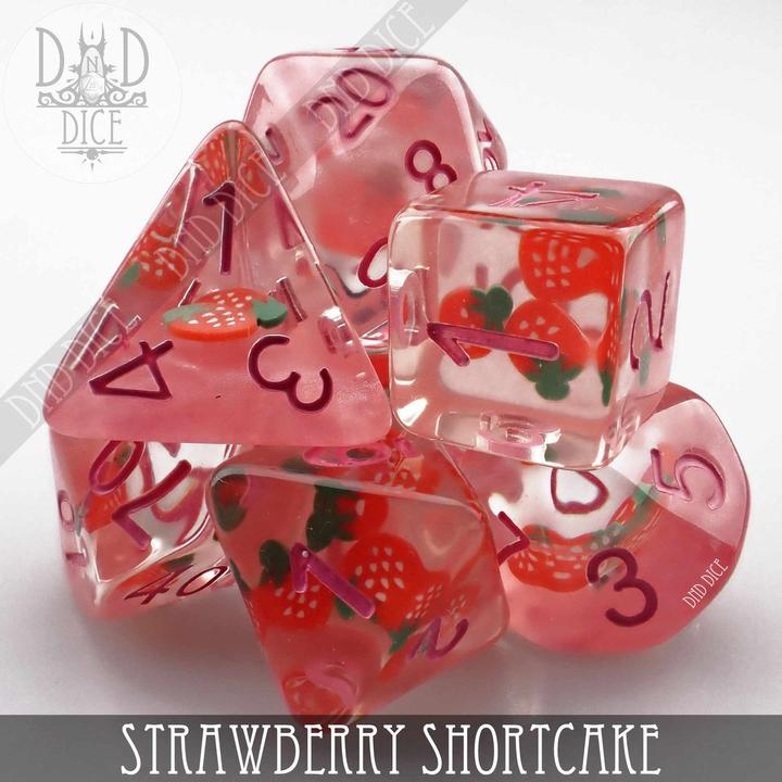 Actual product image DnD Dice Strawberry Shortcake Dice Set