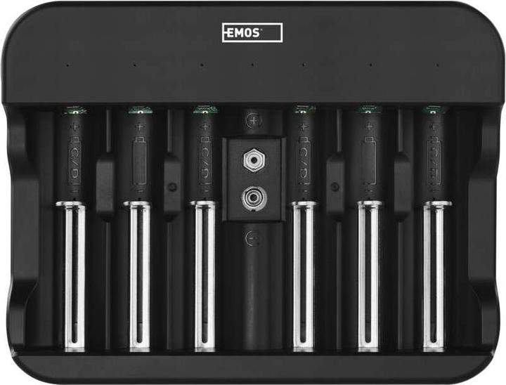 Produktbild Emos Akku-Ladegerät BCN-60U (1 Stk., C, D, AA, AAA, Ladegerät inkl. Akku)