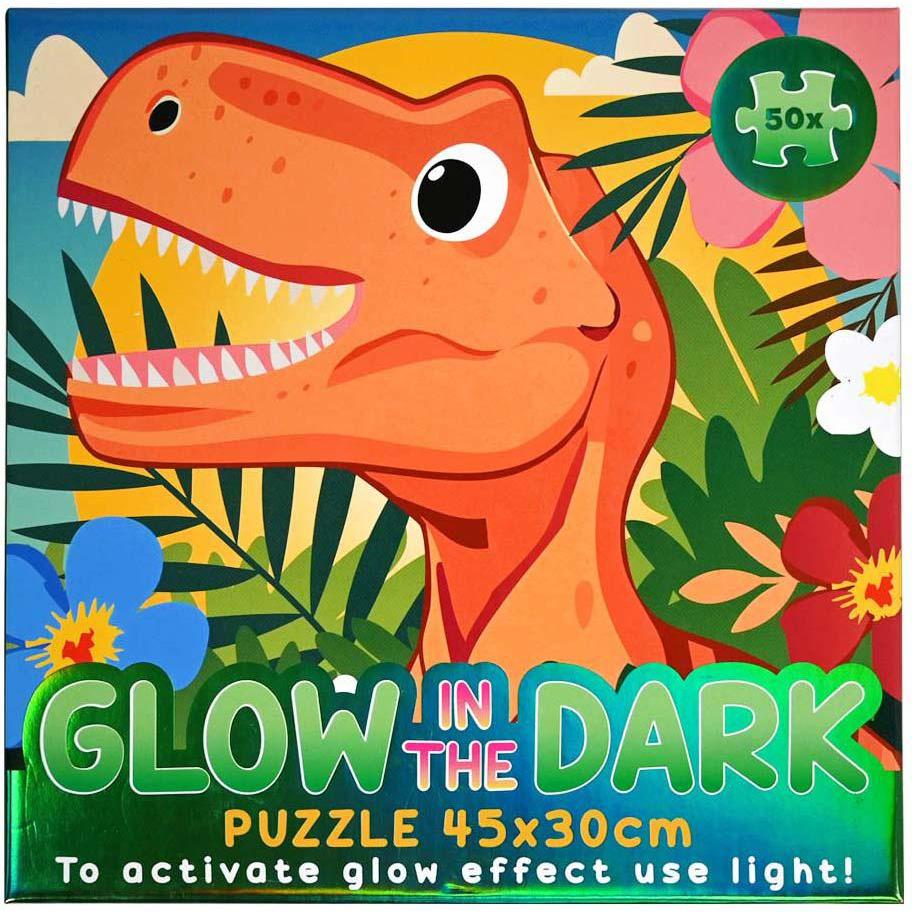Wins Holland Im Dunkeln leuchtendes Puzzle Dino – 50 Teile. (50 pezzi)