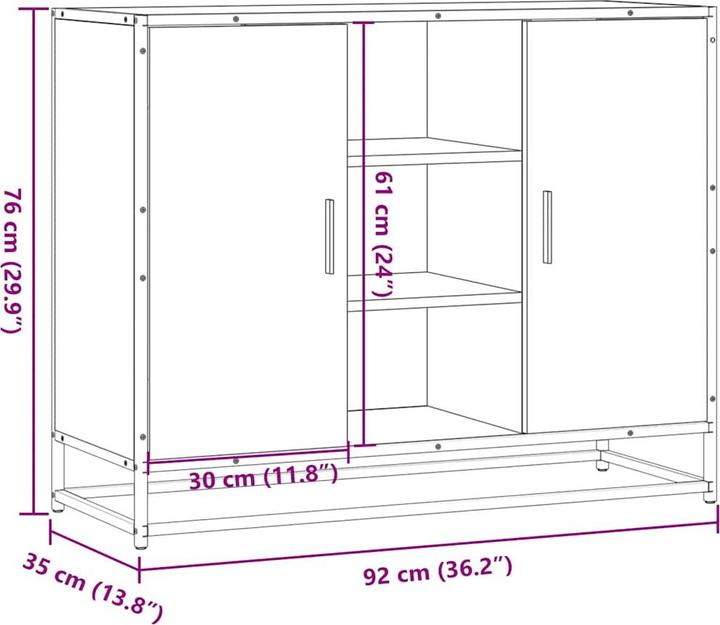 Produktbild vidaXL Sideboard (92 x 35 x 76 cm)