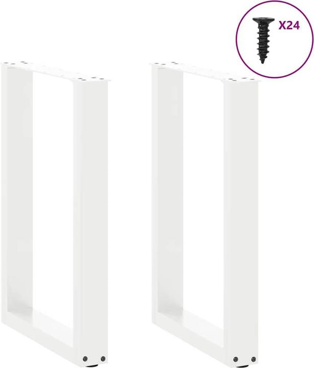 Immagine prodotto vidaXL Gambe del tavolino a U 2 pezzi Gamba del tavolo in acciaio bianco 50x(72-73) cm