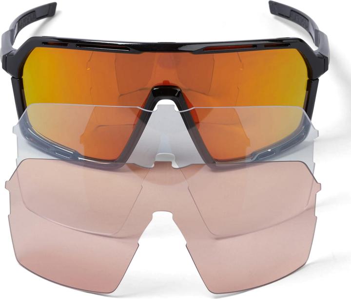 Produktbild Endura Pro Sl Glasses Bk (Schwarz, bernsteinfarbene Linse, Klare Linse, REVO-farbige verspiegelte Hauptlinse)