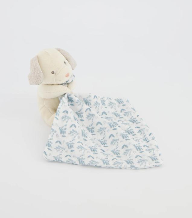 Actual product image Doudou et Compagnie Organic dog with cuddle cloth,blue 15cm