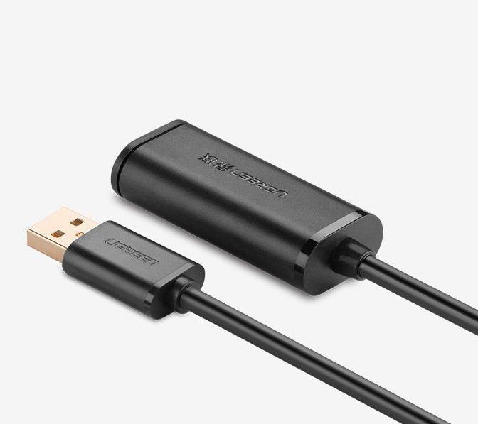 Produktbild Ugreen US121 USB 2.0 Extension Cable Active 5m - Black (5 m, USB 2.0)