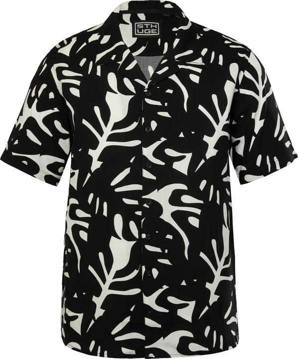 Immagine prodotto Sthuge Hemd, Halbarm, Kuba-Kragen, Palmendruck, kastiger Fit (5XL)