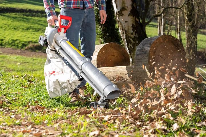 Actual product image Ikra 3-in-1 Leaf Vacuum Blower Shredder with 2 Rechargeable Batteries & Dual Charger (Rechargeable battery operated, Leaf blower, Leaf vacuums)