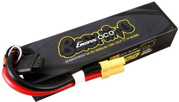 Actual product image Gens Ace G-Tech 8000mAh 11.1V 100C 3S1P Lipo Battery Pack with EC5-Bashing Series (11.10 V, 8000 mAh)