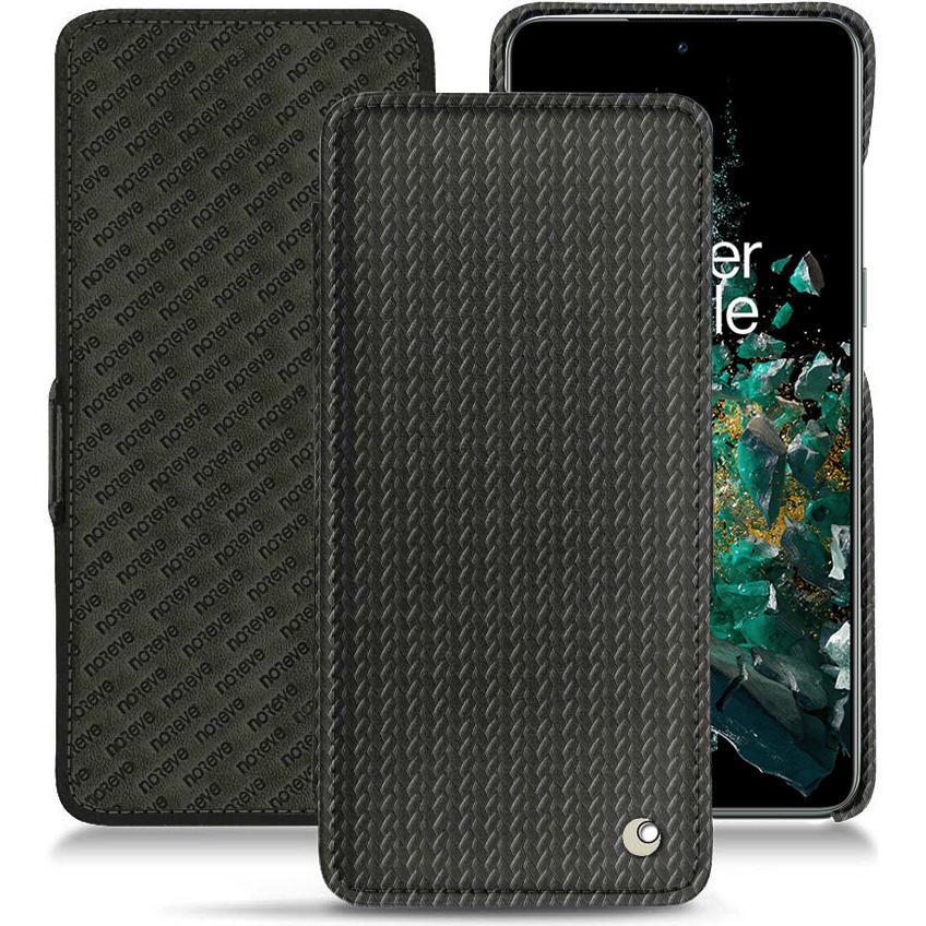 Thumbnail - Noreve Lederschutzhülle horizontal (OnePlus 10T), Smartphone Hülle, Schwarz