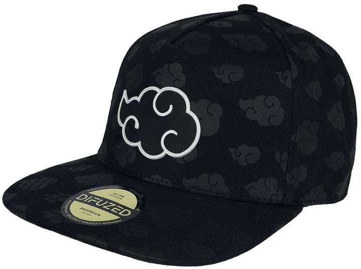 Actual product image Difuzed Naruto Shippuden Baseball Cap Tonal Akatsuki Cloud (One size)