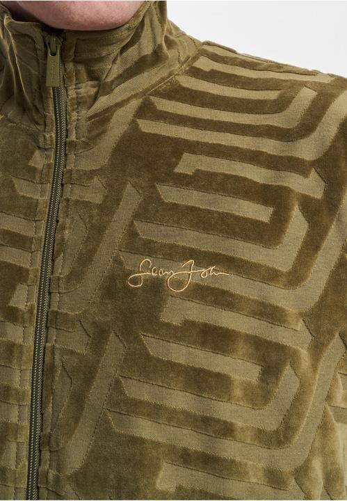 Produktbild Sean John JM233-008-2 SJ Script Logo Geometric Devorèe Velours Trackjacket - 119185 (XL)