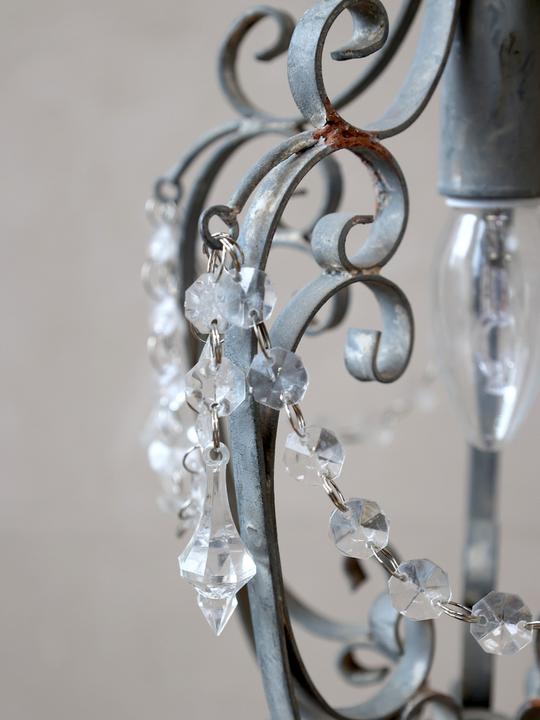 Produktbild Chic Antique Hängelampe grau, 1armig, Vintage Shabby Look (E14)