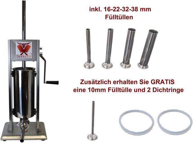 Produktbild Beeketal Wurstfüller 5L 2 Gang Getriebe