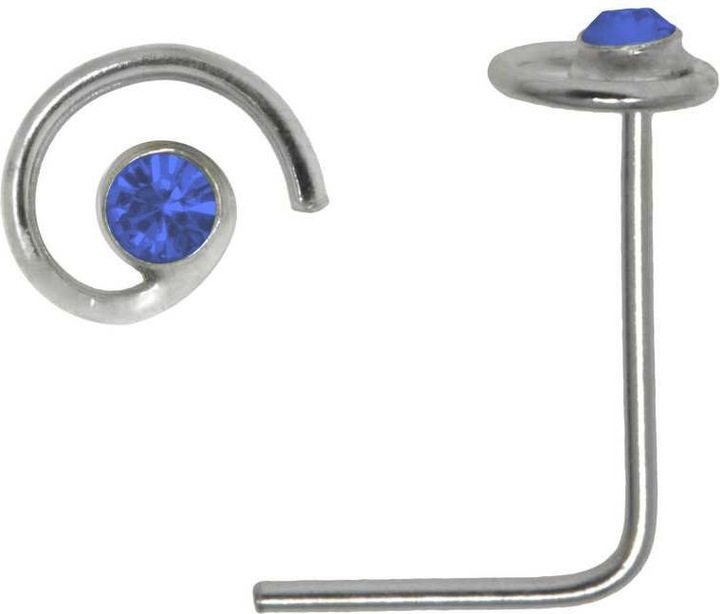 Actual product image Bijouteria Nose piercing (Crystal, Silver 925)