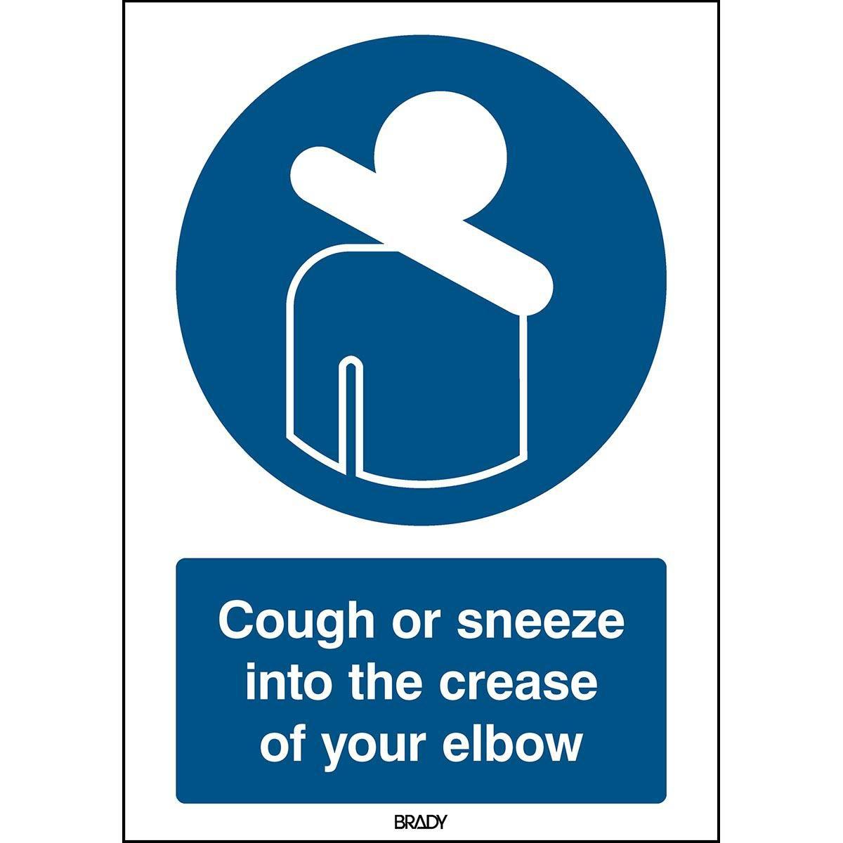 Brady, Etiketten, Safety Sign - Cough or sneeze