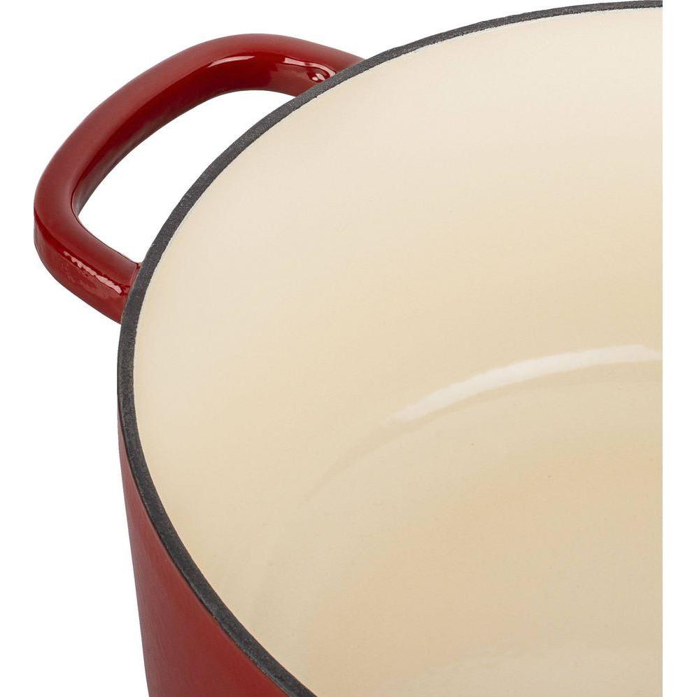 Thumbnail - Ballarini Cocotte BELLAMONTE 24 cm rund 4,0 Liter Bräter aus Gusseisen rot, Pfanne + Kochtopf, Rot