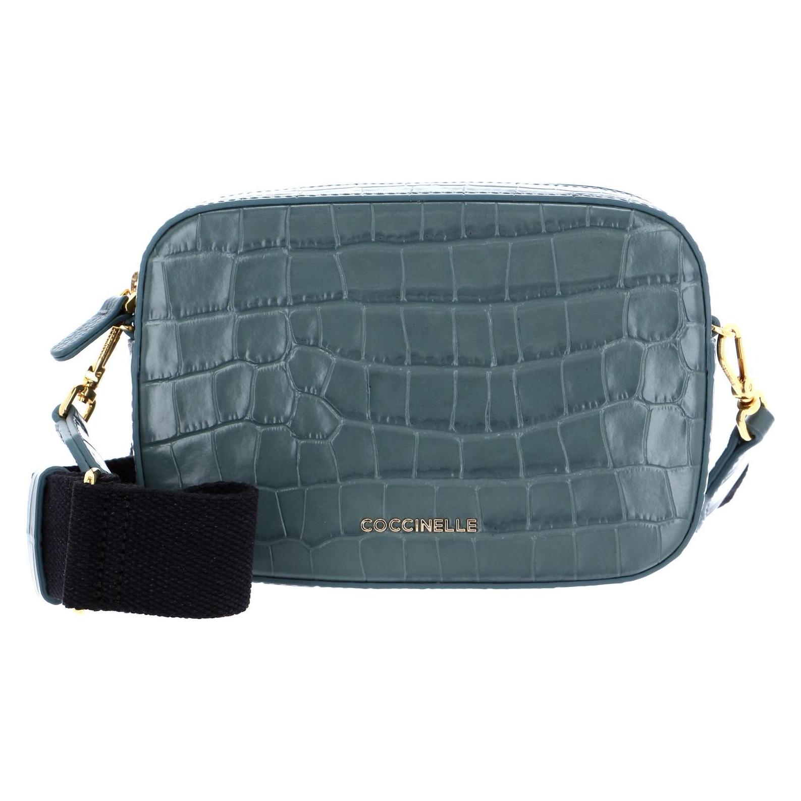 Coccinelle, Damen, Handtasche, Mini Bag Croco Leather, Blau, Mehrfarbig