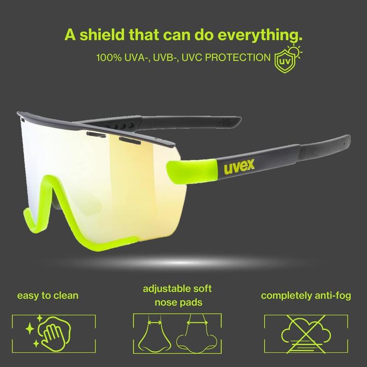 Actual product image Uvex Sports sportstyle 236 set (Black yellow mat, Yellow)