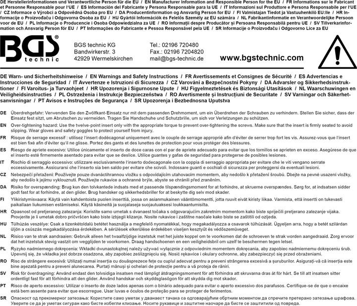 Immagine prodotto BGS Bussola a 12 punte con attacco da 12,5 mm (1/2") | 34 mm (34 mm)