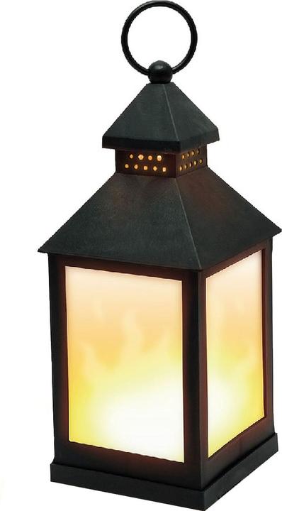 Image du produit Benson Lot de 2 lanternes LED avec effet de flamme, noir (10,5 x 10,5 x 24 cm, 2 x)