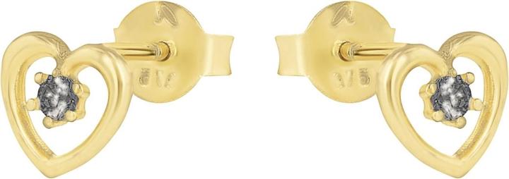 Immagine prodotto Amor Ohrschmuck für Damen, Gold 375, Zirkonia synth. | Herz (9 ct, Oro 375)