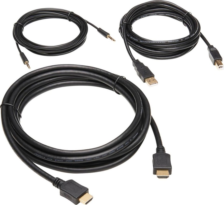 Eaton HDMI KVM Cable Kit - 4K HDMI USB 2.0 3,5mm Audio M/M Black 10 ft. 3,05m