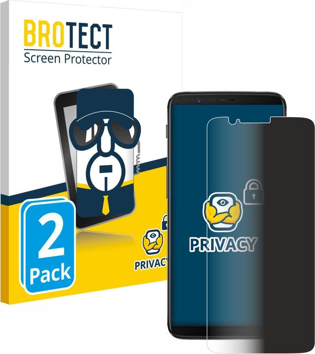 Actual product image BROTECT Anti-spy privacy film Blue light protection film (2 Piece, OnePlus 5T)