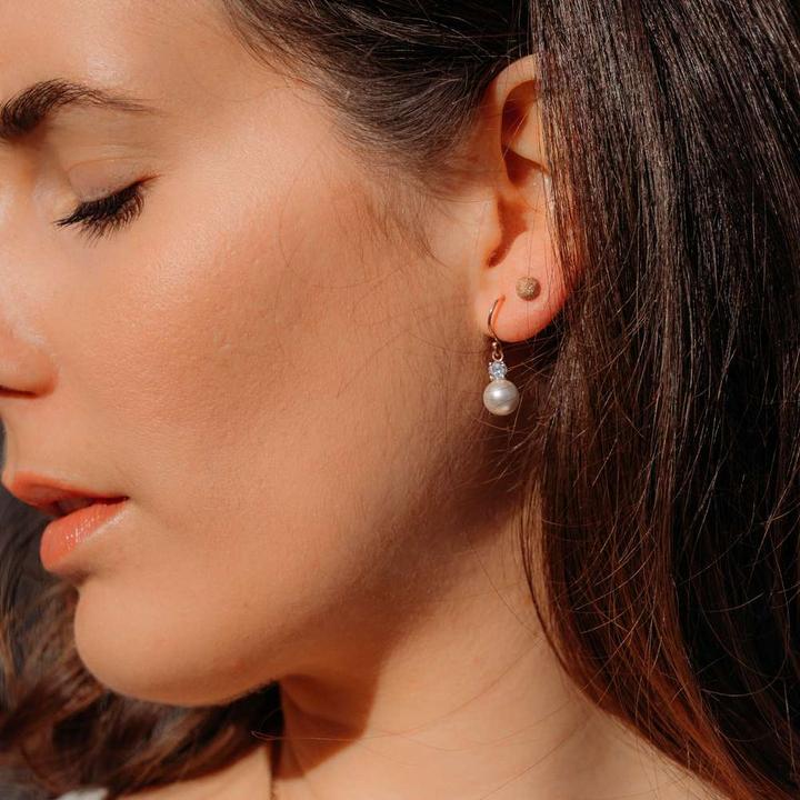 Immagine prodotto Bijouteria Orecchini (Zirconia, Perla sintetica, Placcatura in oro, Argento 925)